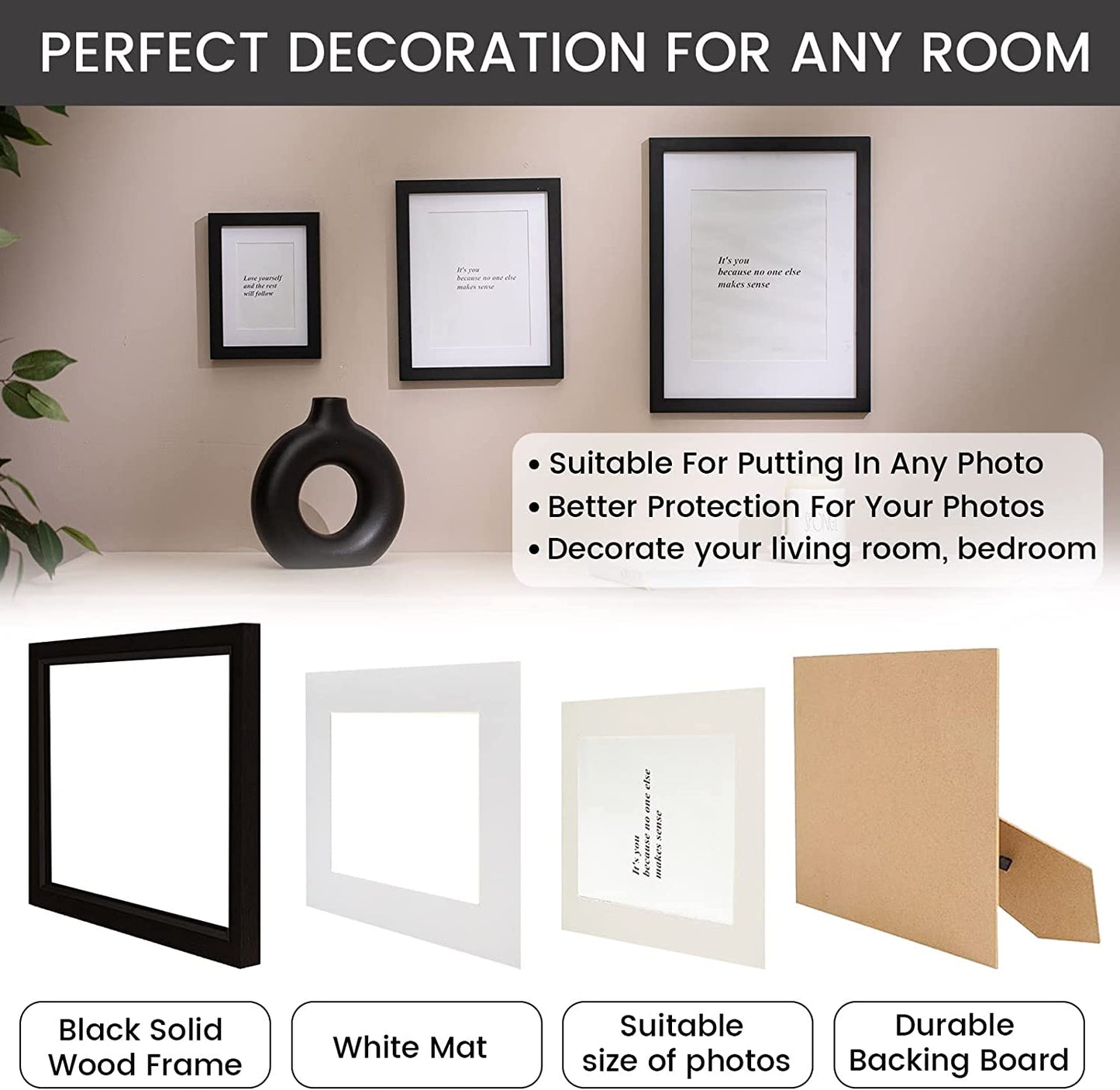 Black Picture Frame 5x7 inches