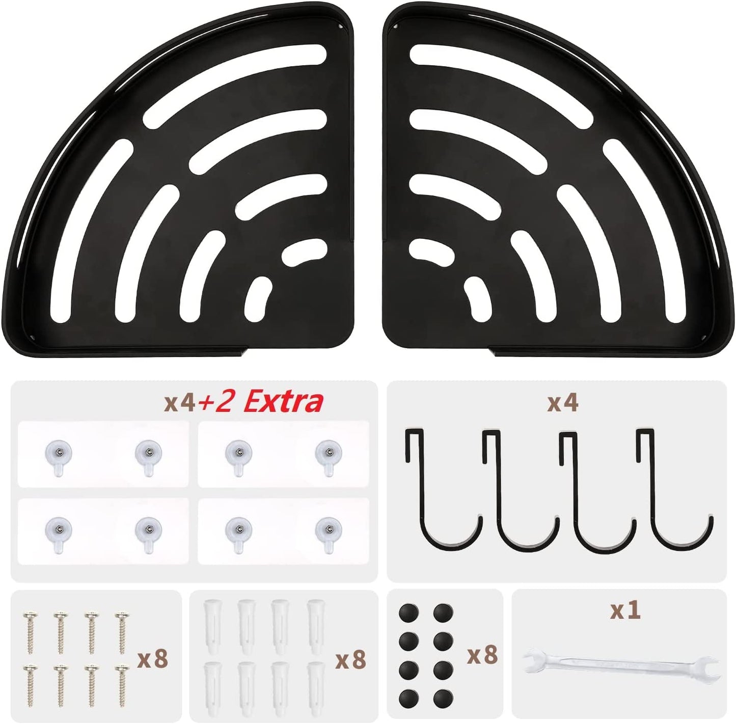 IDEA CASA Shower Caddy Corner Shelf Bathroom Organizers