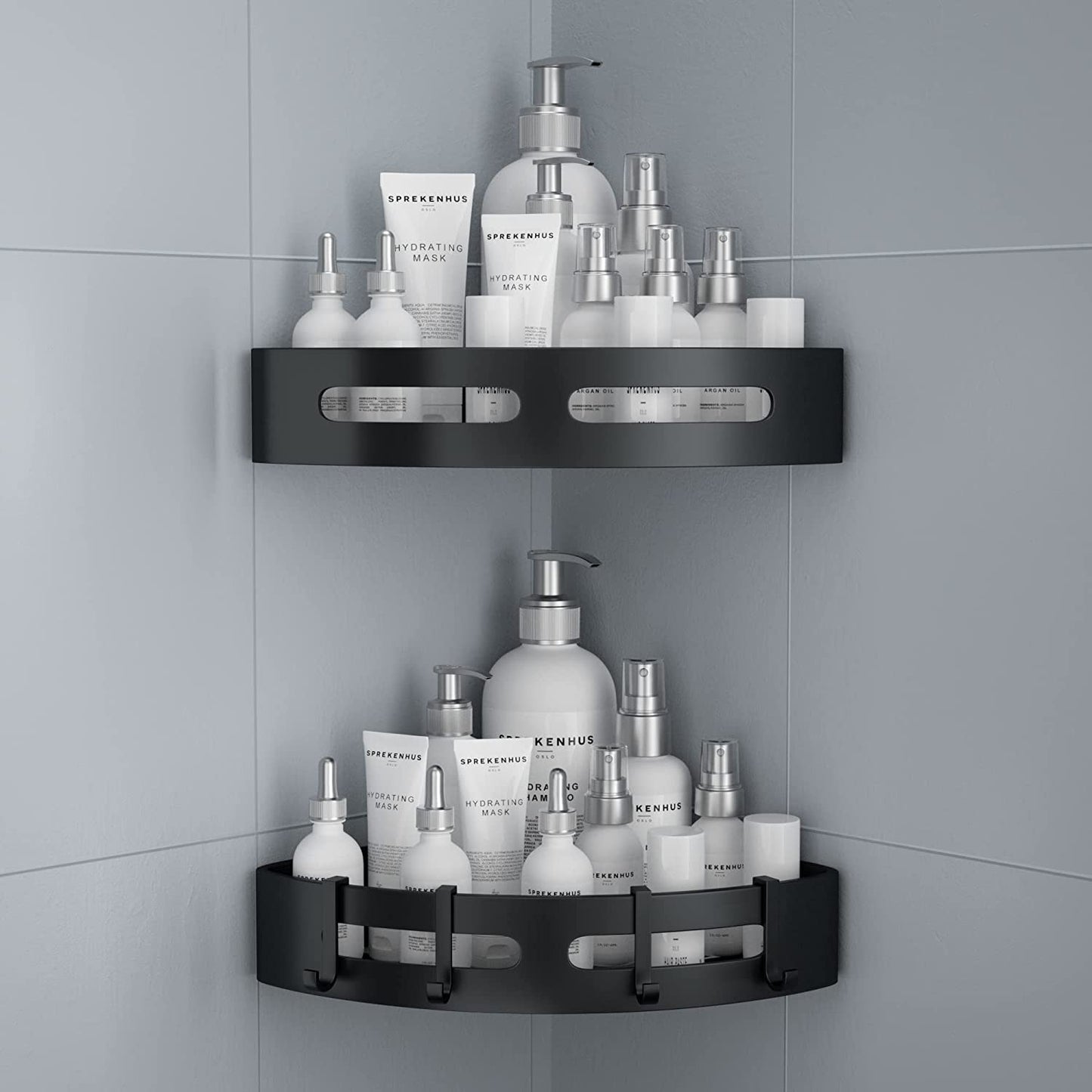 IDEA CASA Shower Caddy Corner Shelf Bathroom Organizers