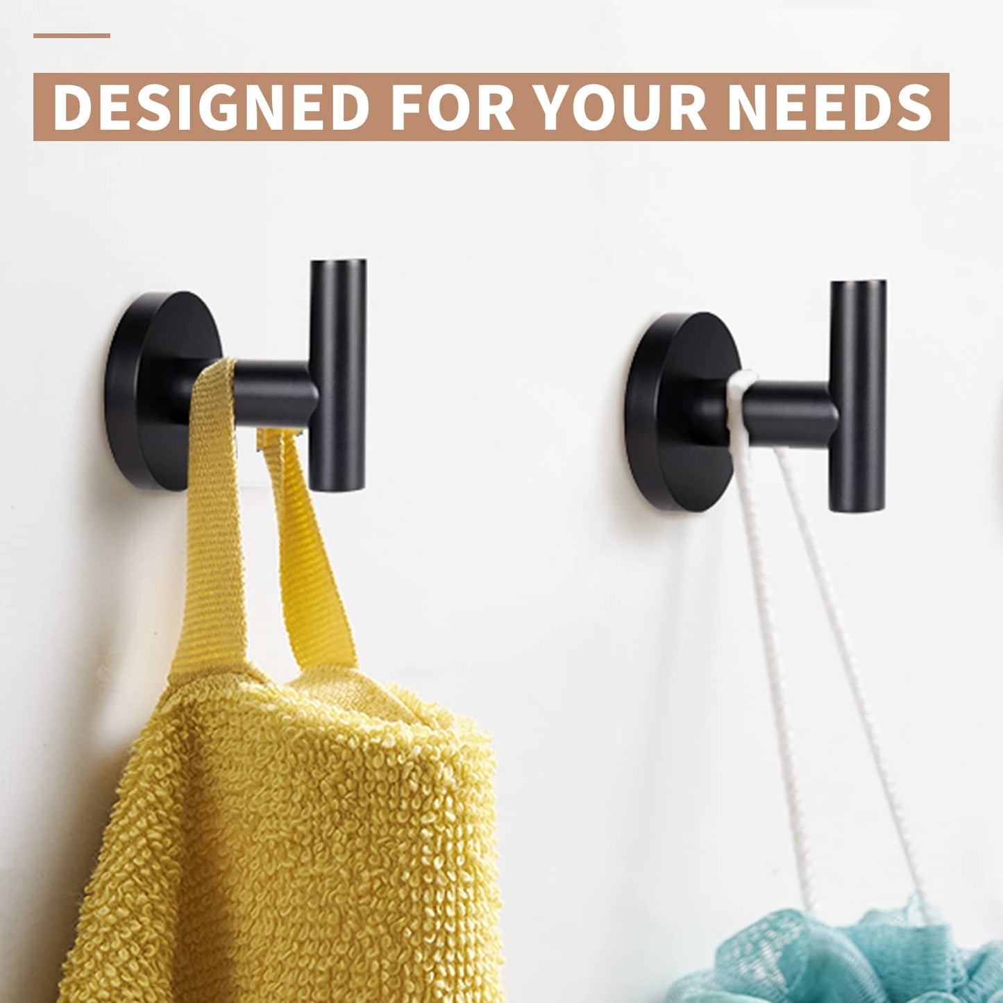 Matte Black Towel Hooks