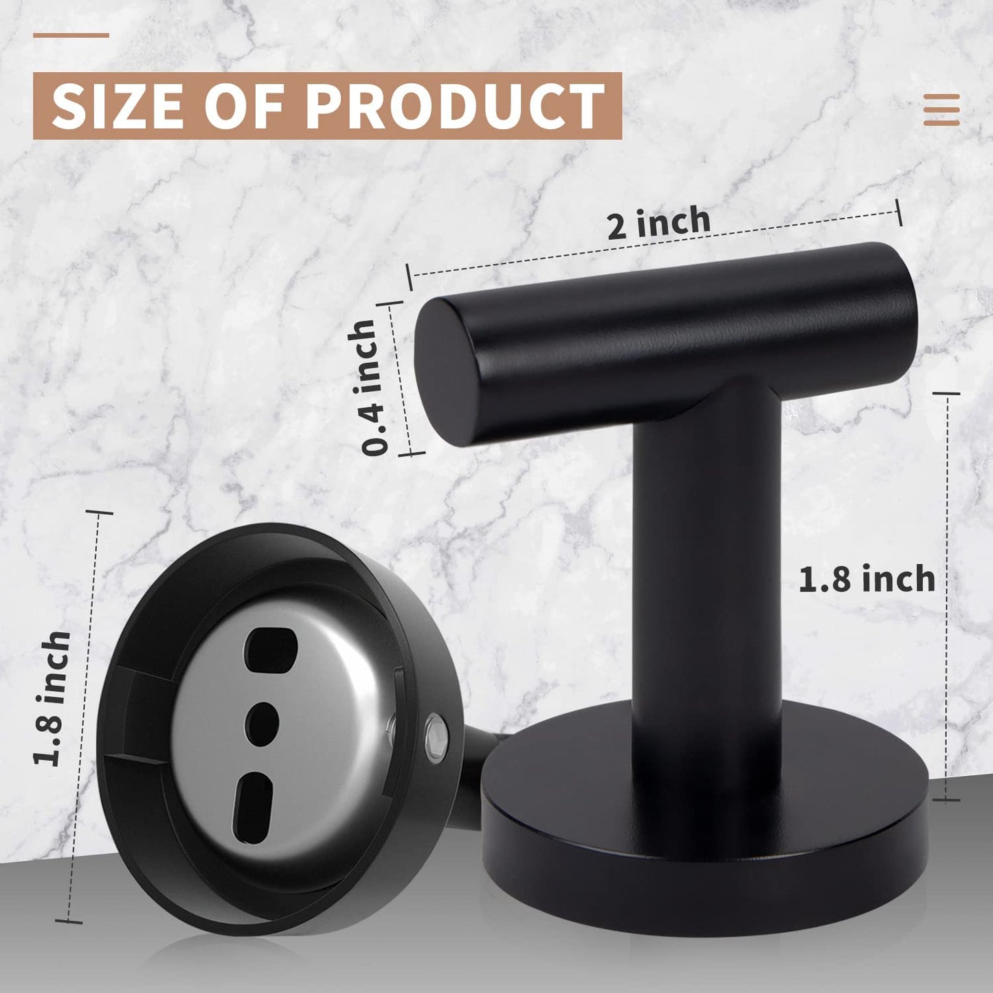 Matte Black Towel Hooks